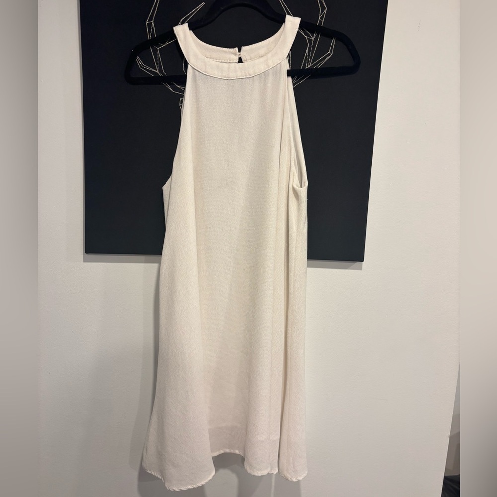 Jean Machine White Sleeveless Dress